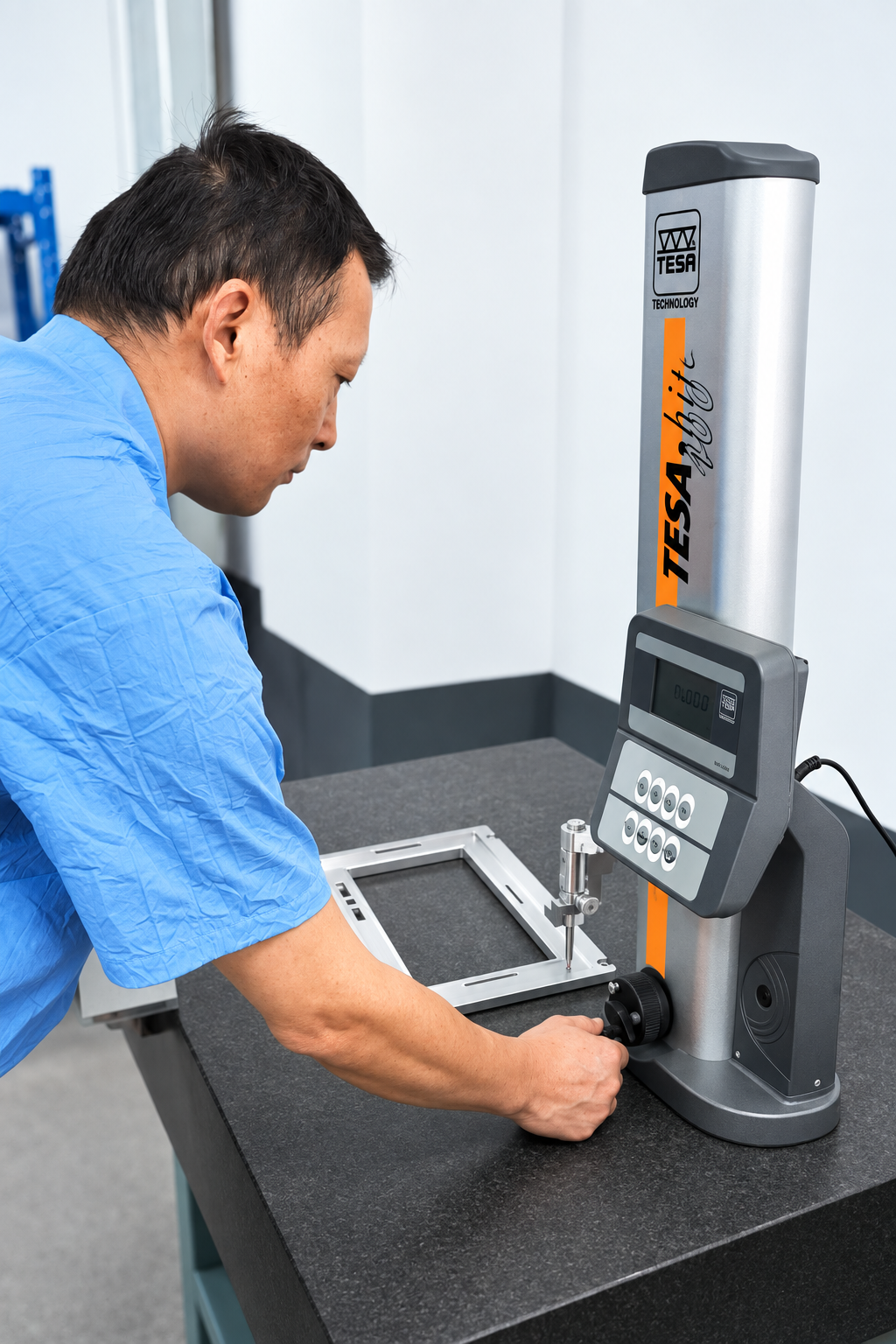 Illustration of dimensional inspection of an HMI frame